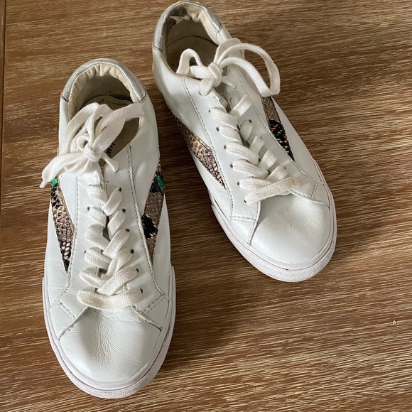 Madewell Sidewalk Low-Top Sneakers in Snake & Metallic Embossed Leather - Picture 2 of 14